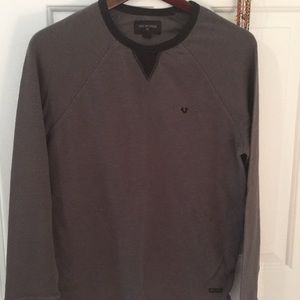 Grey True Religion Crewneck Sweater